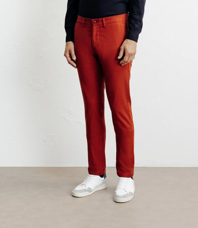 Pantalon armuré slim rouge - IZAC