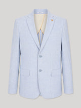 Veste ville séparable 100% lin bleu ciel - IZAC