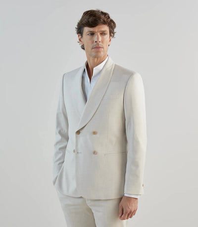 Costume croisé écru - IZAC