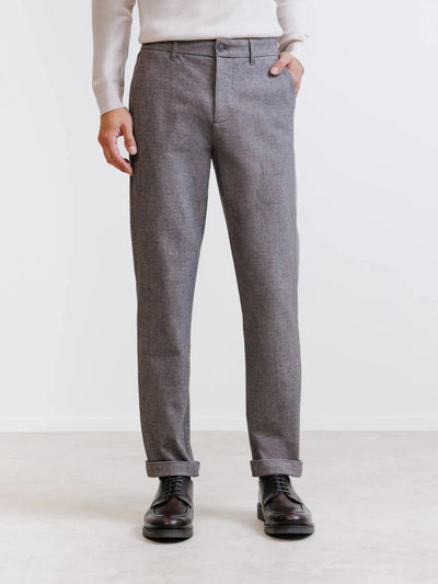 Pantalon flanelle chocolat - IZAC