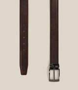 Ceinture en cuir réversible marron - IZAC