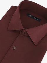 Burgundy satin dress shirt