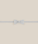Noeud papillon tissu uni gris - IZAC