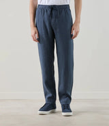 Pantalon casual 100% lin marine - IZAC