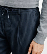 Pantalon rayé marine - IZAC