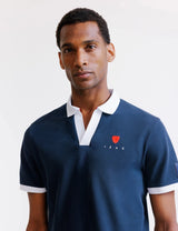 Polo marine piqué - France - IZAC