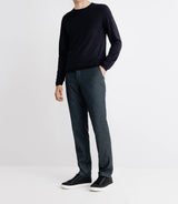 Pull col rond en maille marine - IZAC
