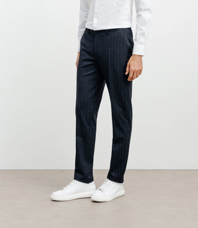 Pantalon ville rayé marine - IZAC
